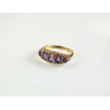 A 9ct gold amethyst ring