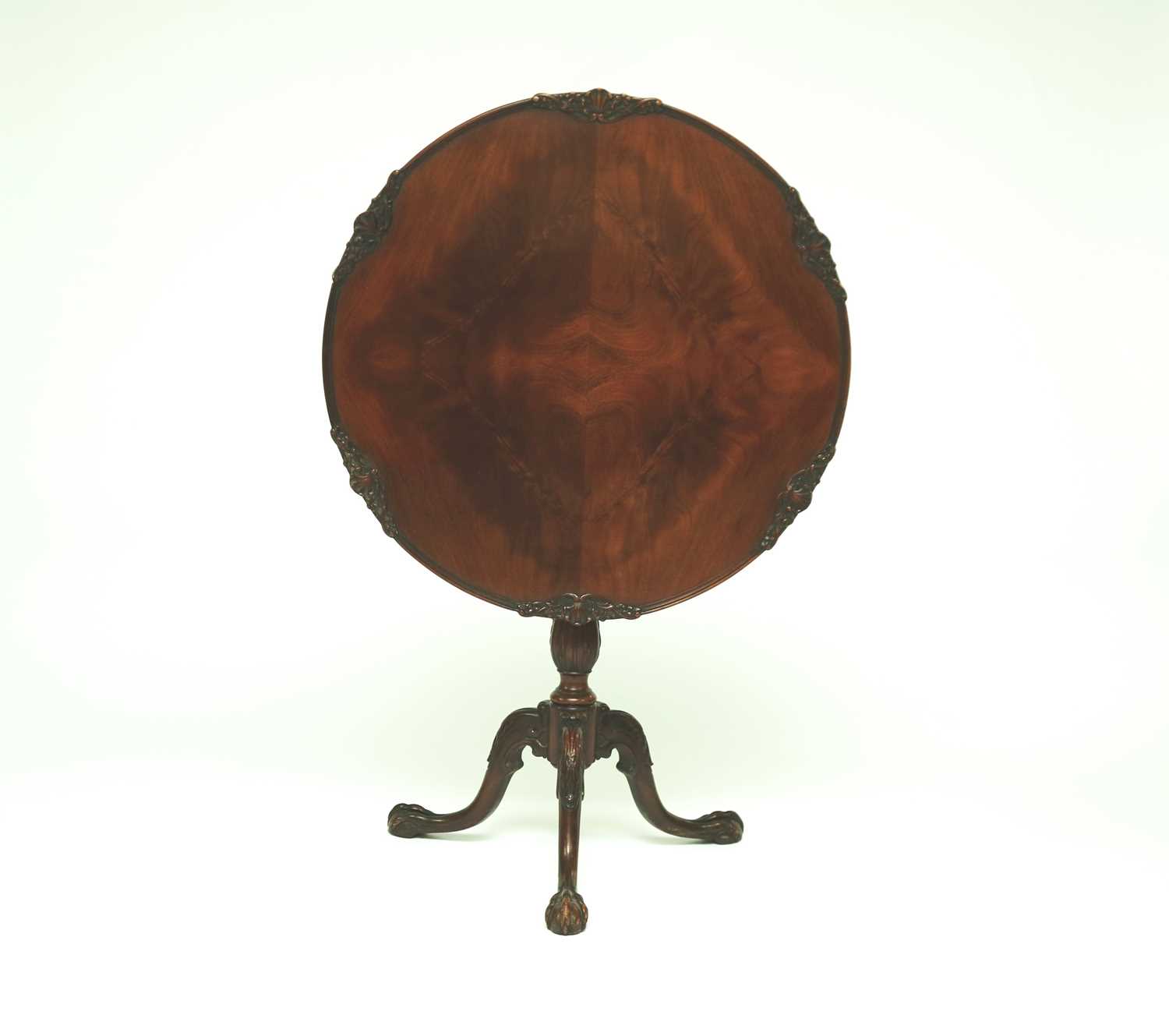 A good Paine & Co Chippendale style tilt-top tripod occasional table, circa 1900