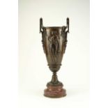 A French bronze vase, circa 1900
