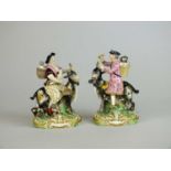 A pair of Derby models of the Welsh Tailor and His Wife