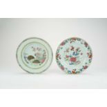 Two Chinese famille rose plates, 18th century