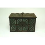 A large 18th century iron 'Armada' chest