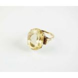 A citrine dress ring