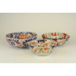 A group of Japanese Imari bowls and dishes