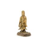 A Chinese soapstone figure Guanyin, Qing Dynasty