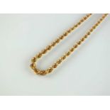 A 9ct gold graduated rope twist necklace