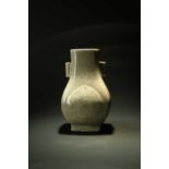 A Chinese Ge-type glazed 'arrow' vase, Hu