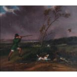 Attributed to Samuel Raven (British, 1775-1847), Shooting Woodcock oil on panel