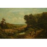 George William Mote (British 1832-1909) Sussex Landscape oil on canvas