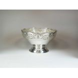 A pedestal silver bowl