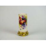 Royal Worcester cylindrical vase painted by Kitty Blake