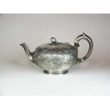 An early Victorian silver teapot