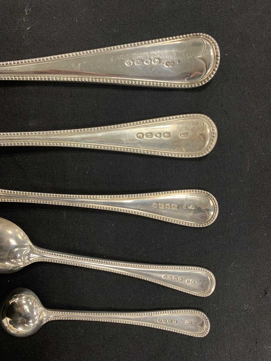 A Victorian cased canteen of silver flatware - Image 7 of 18