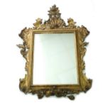 A giltwood wall mirror, 19th century