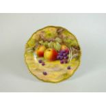 Royal Worcester fruit-decorated cabinet plate