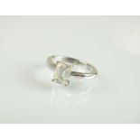 An 18ct white gold single stone diamond ring