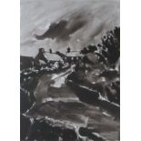 Sir Kyffin Williams KBE RA (Welsh School 1918-2006) Cottages in a Lane Artist Proof Signed Print