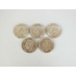 Five George V half crowns