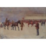 Major G.A. Cattley (British 1878-1966), Cavalry Horse Inspection