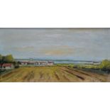 Two oil paintings including Shirley Carnt (British Contemporary), Waterside Hamlet