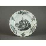 Worcester plate, circa 1760