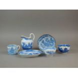 A group of John Rose Coalport blue and white teawares