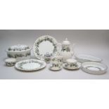 Royal Worcester 'Lavinia' tea, coffee and dinner service 20th century comprising coffee pot and