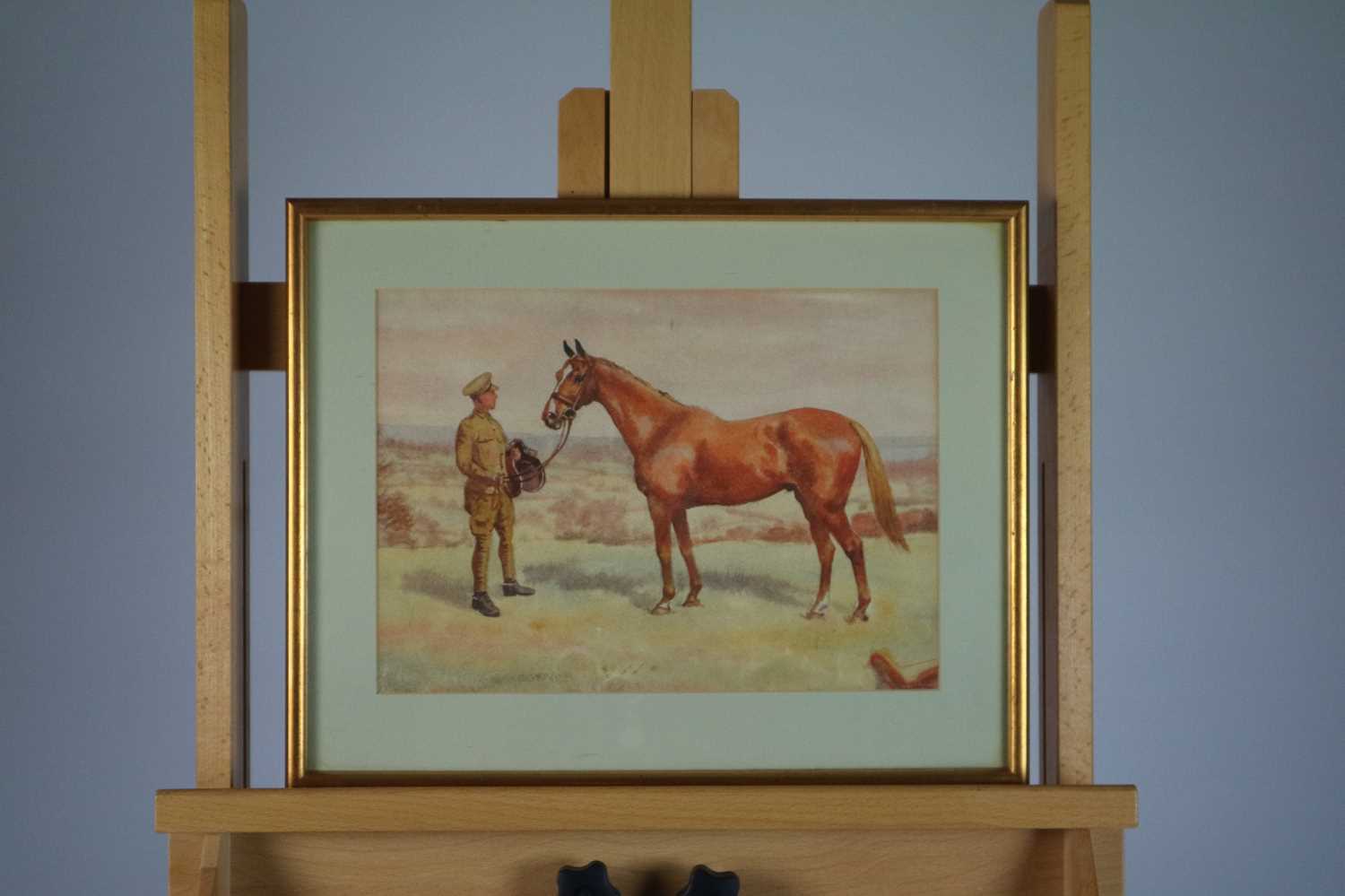 Watercolour of a Cavalry Horse - Image 2 of 2