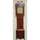 A 19th century mahogany longcase clock, the 13" painted dial signed Skarratt, Worcester with