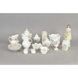 A mixed group of ceramics, to include Aynsley 'Pembroke' decorative vases and covers, tea caddy with