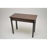A Victorian lacquered mahogany and oak side table,