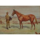 Watercolour of a Cavalry Horse