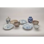 A mixed collection of 19th century and later Chinese and Japanese pieces to include four various