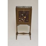 An unusual early 20th century Chinese lacquered and painted hall bureau or stationary cabinet, of