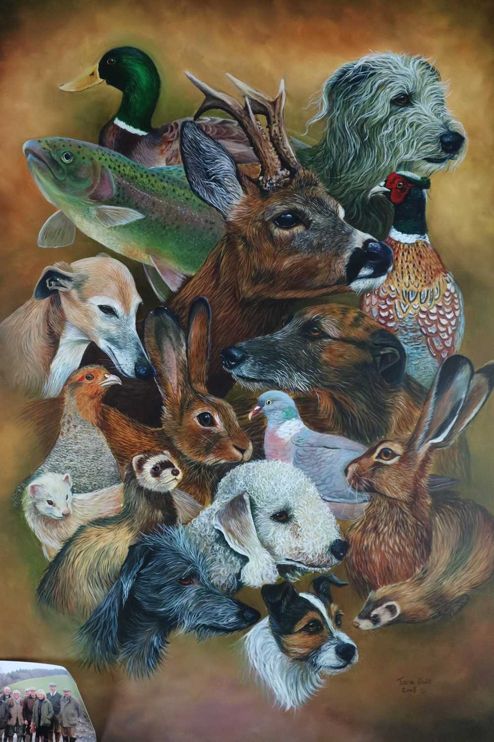 Teresa Davis (British School) Game and Hunting Animals Composition