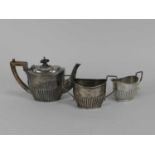 A Victorian three piece silver tea service