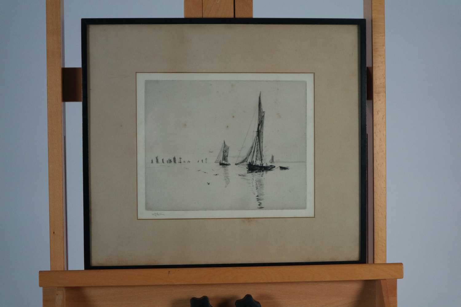 William Lionel Wyllie (British 1851-1931), Etching of Sail Boats - Image 2 of 3