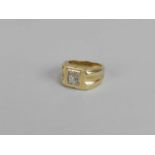 A Gentleman's 18ct gold diamond set ring