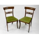 A set of 6 late Regency/William IV rosewood standard chairs, with sabre legs (6)