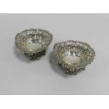 A pair of Victorian silver sweetmeat dishes