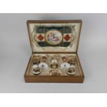 A Vienna porcelain dressing table set