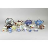 A mixed group of ceramics, predominantly 20th century