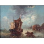 C Morris (British School 19th Century) Seascape