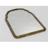 A late 19th century giltwood wall mirror, of ogee form, 83cm x 59cm.