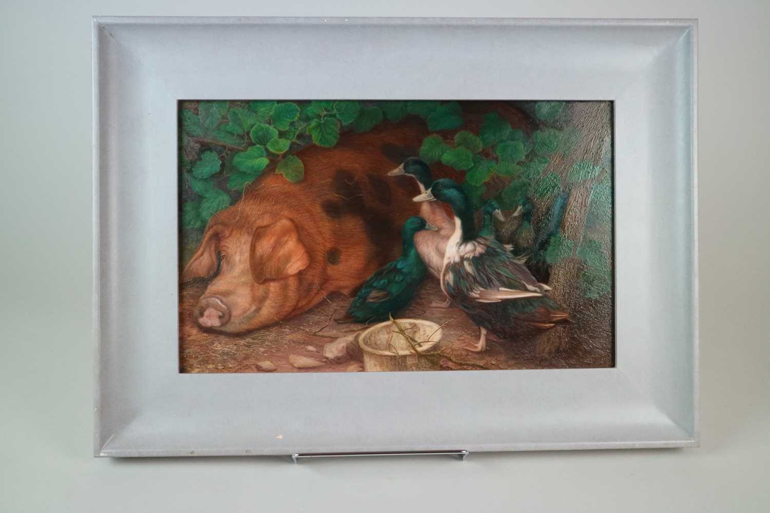 Denby Sweeting (British 1936-2020) Pig and Ducks - Image 2 of 4