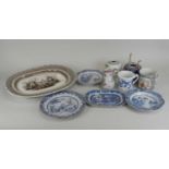 A collection of late 18th century / early 19th century and later Chinese export ware, including a