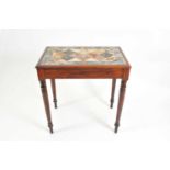 A 19th century mahogany hall table with a Pietra Dura style top