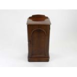 A Victorian mahogany bedside or pot cupboard, 41cm wide, 83cm high, 35cm deep.