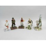 A collection of figures including Aynsley and Royal Worcester