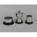 A silver presentation cup and cover